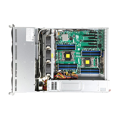 Сервер Supermicro SYS-6028R-TR CSE-825TQ noCPU X10DRi 16хDDR4 softRaid IPMI 1х740W PSU Ethernet 2х1Gb/s 8х3,5" BPN SAS825TQ FCLGA2011-3 (2)