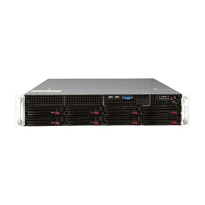 Сервер Supermicro SYS-6028R-TR CSE-825TQ noCPU X10DRi 16хDDR4 softRaid IPMI 1х740W PSU Ethernet 2х1Gb/s 8х3,5" BPN SAS825TQ FCLGA2011-3